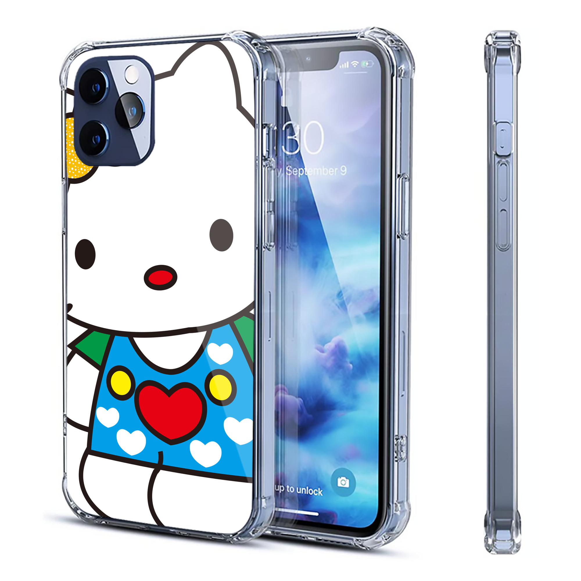（画像用） Hello Kitty ハローキティ 【iPhone 12シリーズ対応】透明スマホケース（クリアソフトケース）
